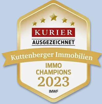 Auszeichnung als Immo Champion 2023 von Tageszeitung Kurier