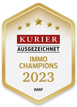 Auszeichnung als Immo Champion 2023 von Tageszeitung Kurier